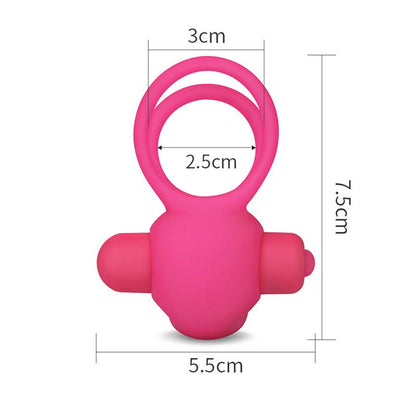 Double Vibrating Cockring Power Clit Duo Pink