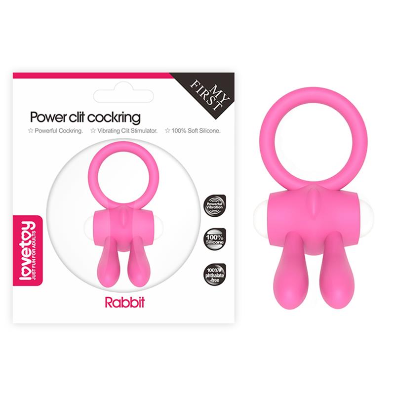 Vibrating Cockring Power Clit Pink