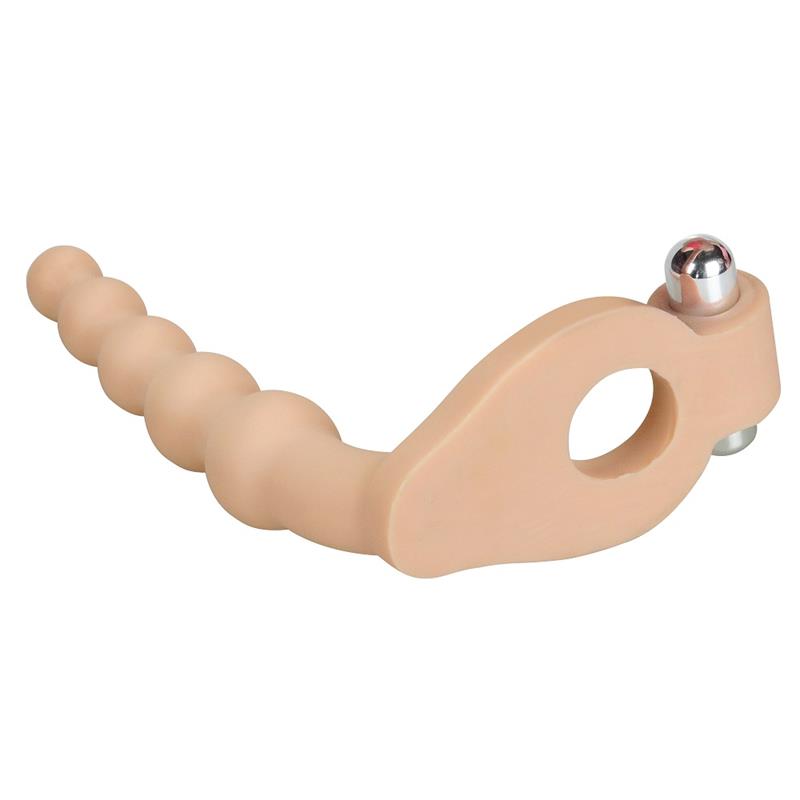 Anal Stimulator The Ultra Soft Bead 65 with Vibration Flesh