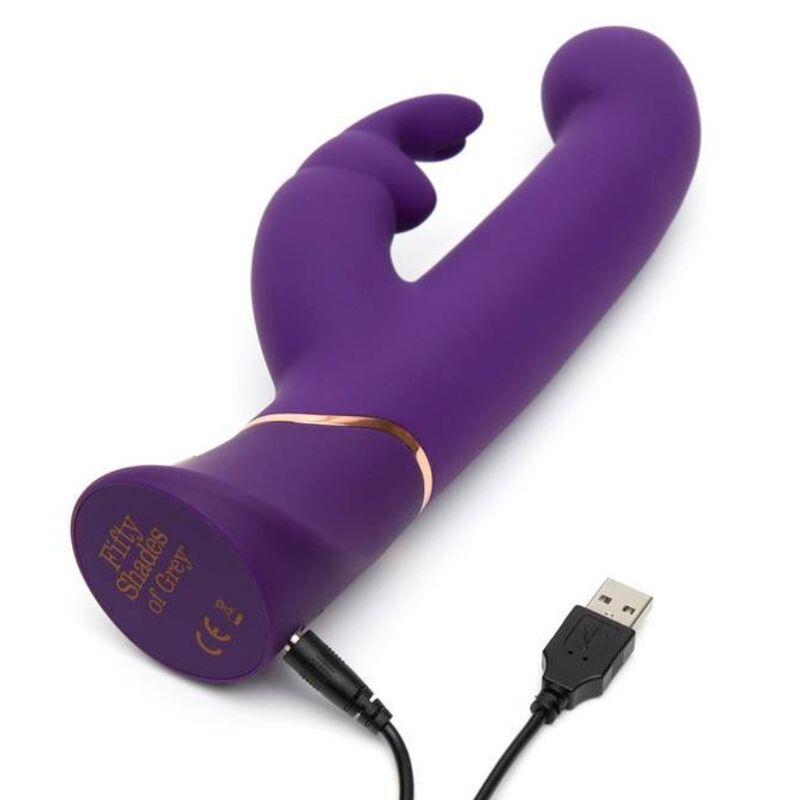 Greedy Girl Vibe with Thrusiting Movements G Spot Stimulator and Rabbit Purple