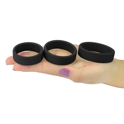 Pack of 3 Penis Ring Power Ring Black