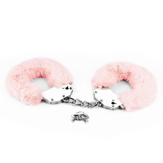 Furry Metal Handcuffs Pink