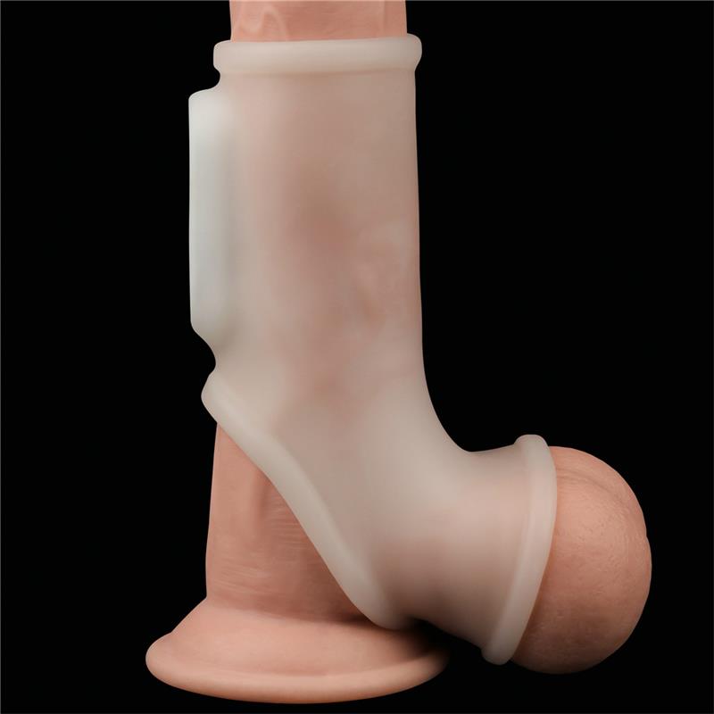 Penis and Testicles Sleeve with Vibration Silk Knights