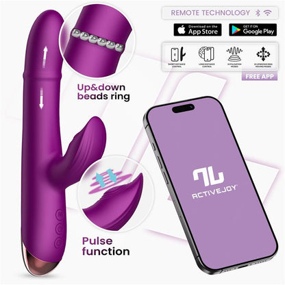 Sendel Vibe with Up and Down Internal Beads Ring and Pulsation with App