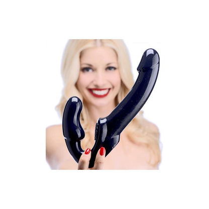 Revolver Strapless Strap On G Spot Dildo Black