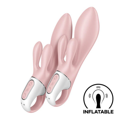 Air Pump Bunny 3 Vibe with Inflatable Function Rose