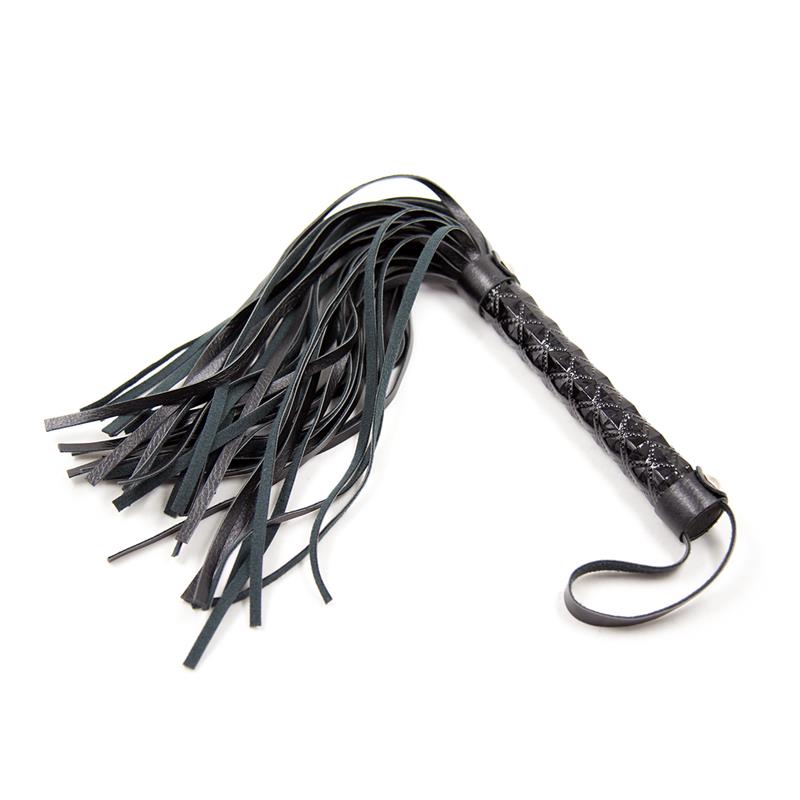 Flogger Diamond Pattern with Metal Hardware 39 cm Black