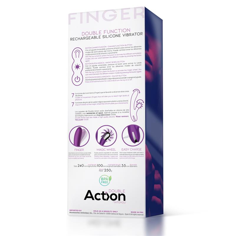 No Two Finger Vibrator with Rotating Wheel