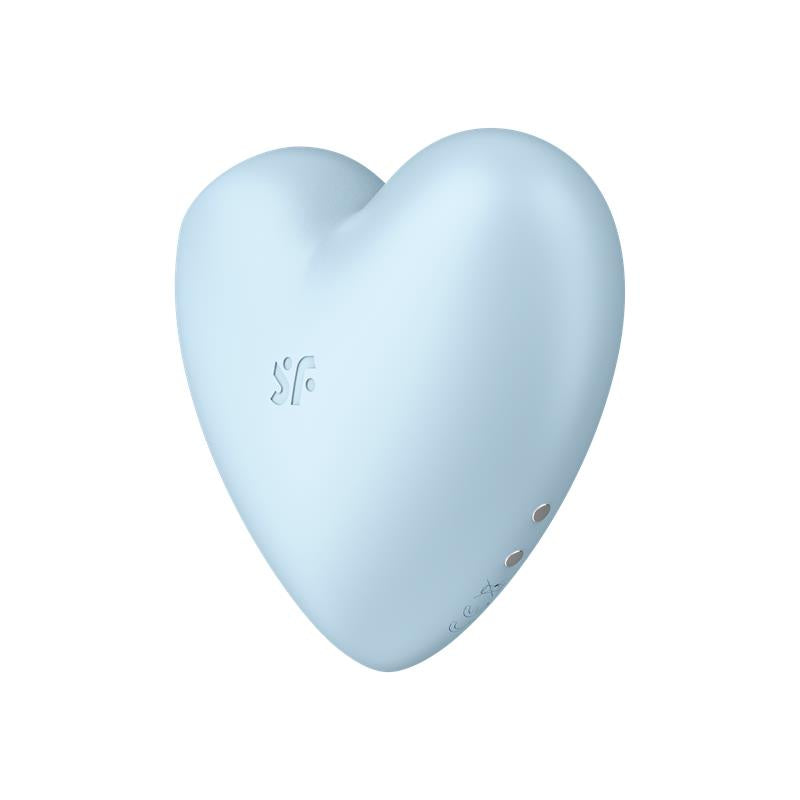 Cutie Heart Clitoris Sucker and Vibe Blue