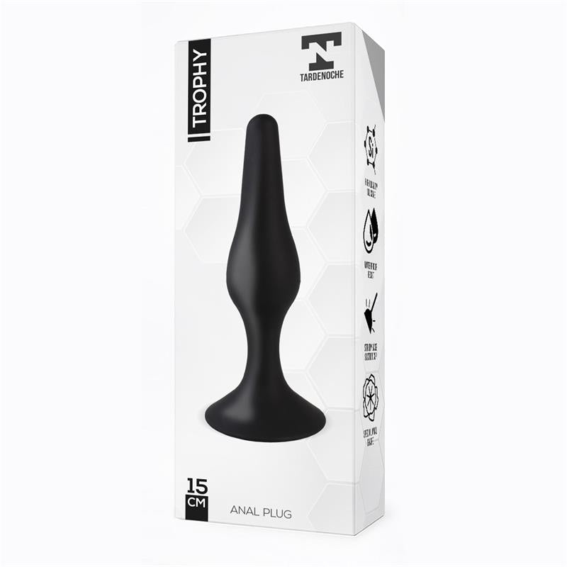 Trophy Anal Plug 15 cm Silicone Black